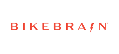 BikeBrain wordmark warm red transparent